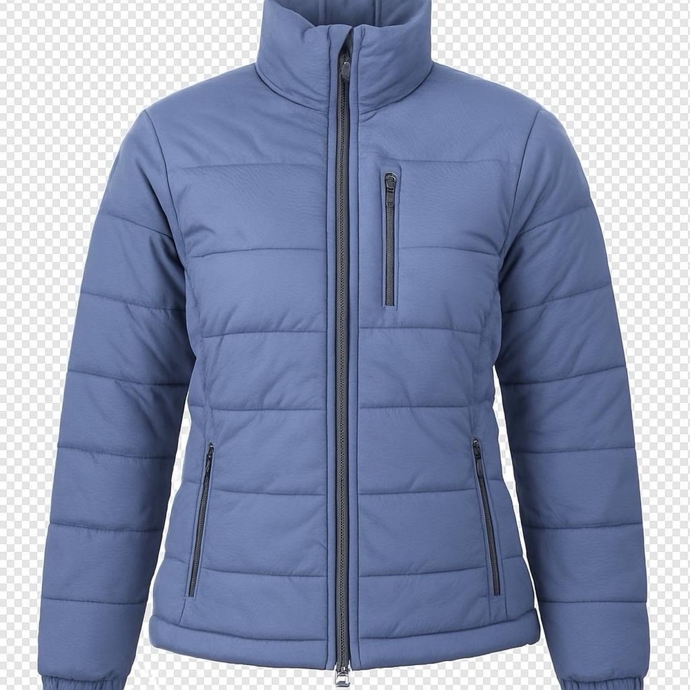 Free People Light Periwinkle Quilted Puffer Jacket